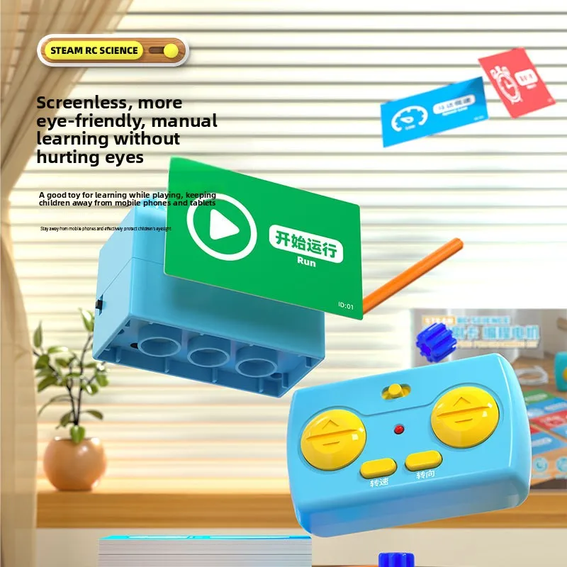 9656 grands blocs moteur engrenages mécaniques télécommande carte de programmation glisser groupe de puissance jouet de construction éducatif