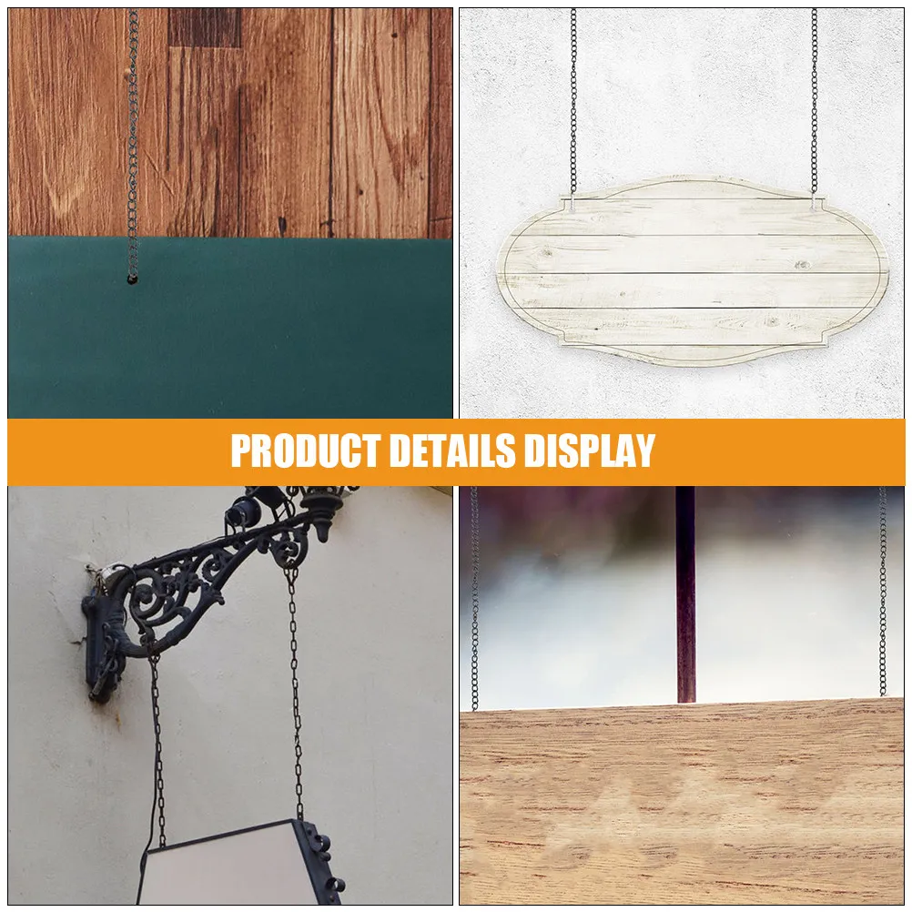 20Pcs Sturdy Metal Hanging Chains with Hooks for Hanging Plants Photos Posters Door Signs Advertising Boards Elegant Decor Chain