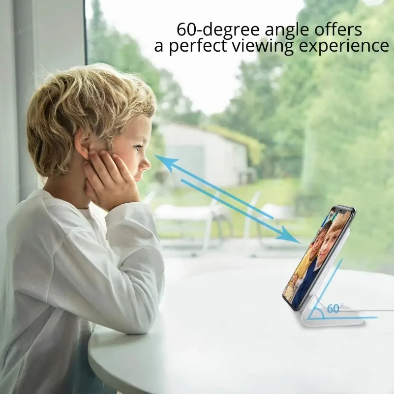 เดสก์ท็อปโทรศัพท์มือถือขาตั้งอลูมิเนียมโต๊ะผู้ถือ Dock สําหรับ Magsafe Charger สําหรับ iPhone 16/15/14/13/12 PRO MAX (ไม่รวม Charger)