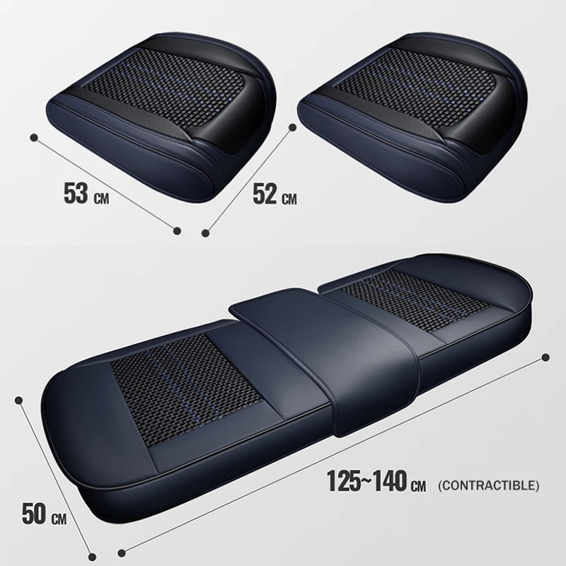 Universal Ice Silk Leather Car Seat Cover Breathable Car Seat Cushion Anti Slip Full Wrapped Bottom Seat Protector Accessories