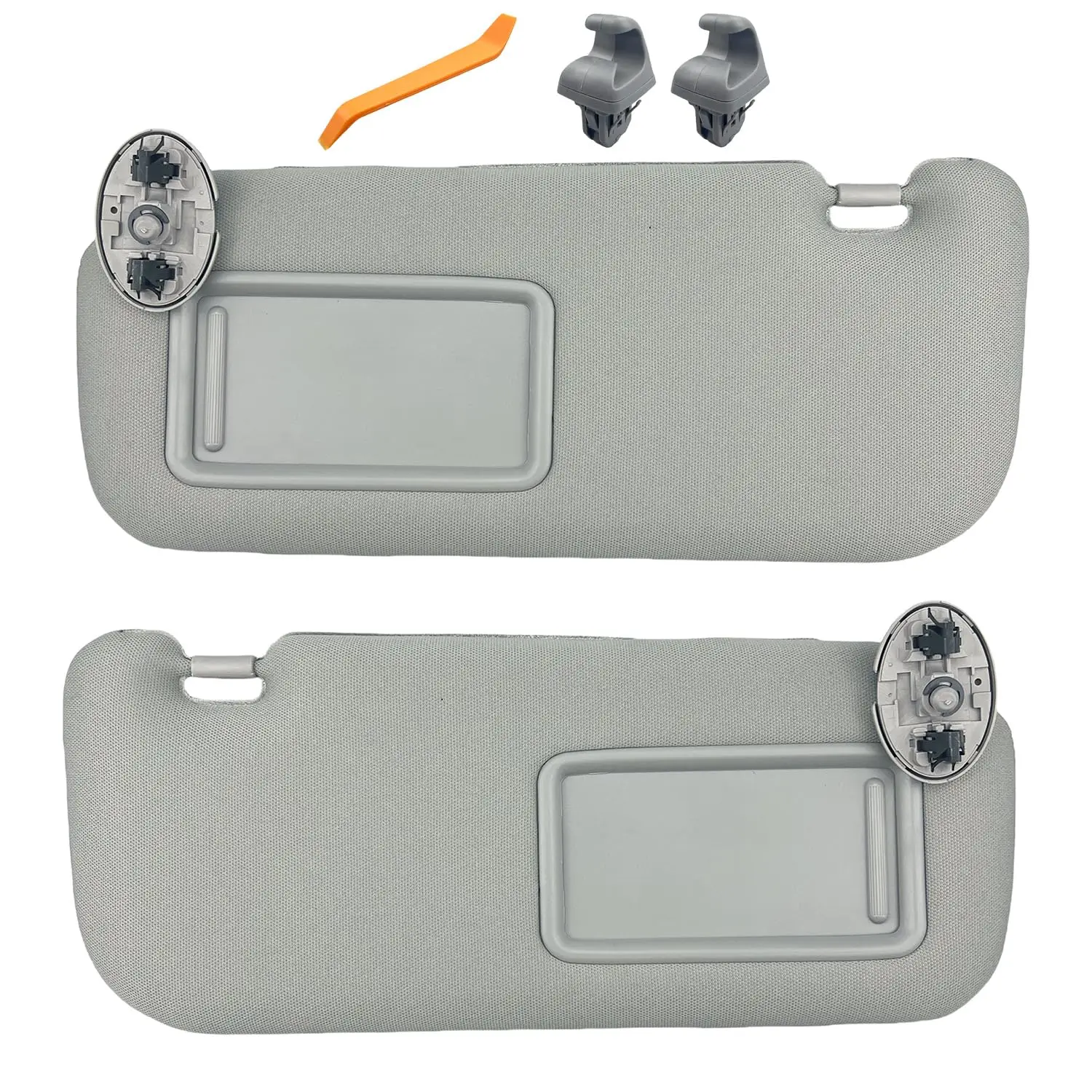 

Pair Of Left And Right Sun Visors With Holders For Toyota Corolla 2009-2013 Gray Interior Replacement