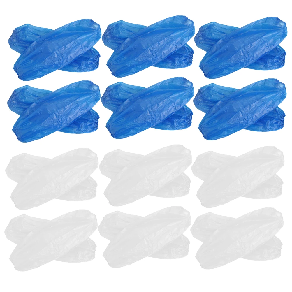

200 Pcs Waterproof Oilproof Arm Sleeves Kitchen Cleaning Disposable Long Lightweight Elastic Design Fits Adults
