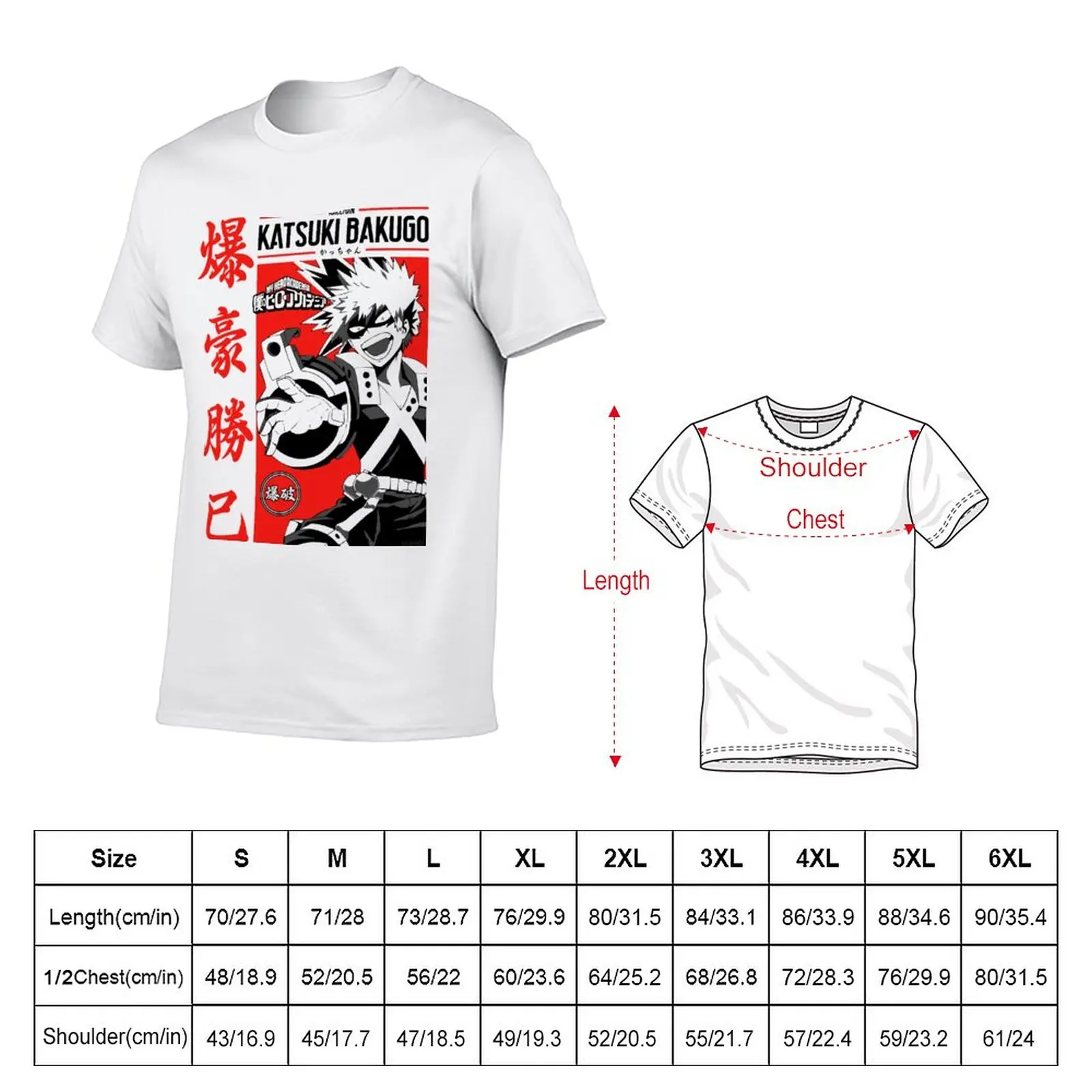 New Katsuki Bakugo V2 M.H.A. T-Shirt summer tops t shirt man men clothing