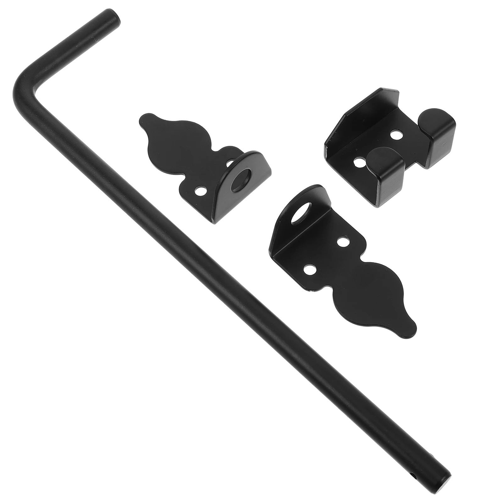 في الهواء الطلق الثقيلة بوابة مزلاج 12 بوصة الأسود قصب الترباس قطرة قضيب للمعادن الخشب الفينيل الأسوار آلية قفل انزلاق آمنة #4