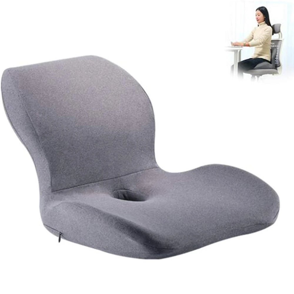 1Pcs Seat Cushion for Office Lumbar Support Pillow Chair Memory Foam Coccyx Seat Cushion for Sciatica Back Support Pillow