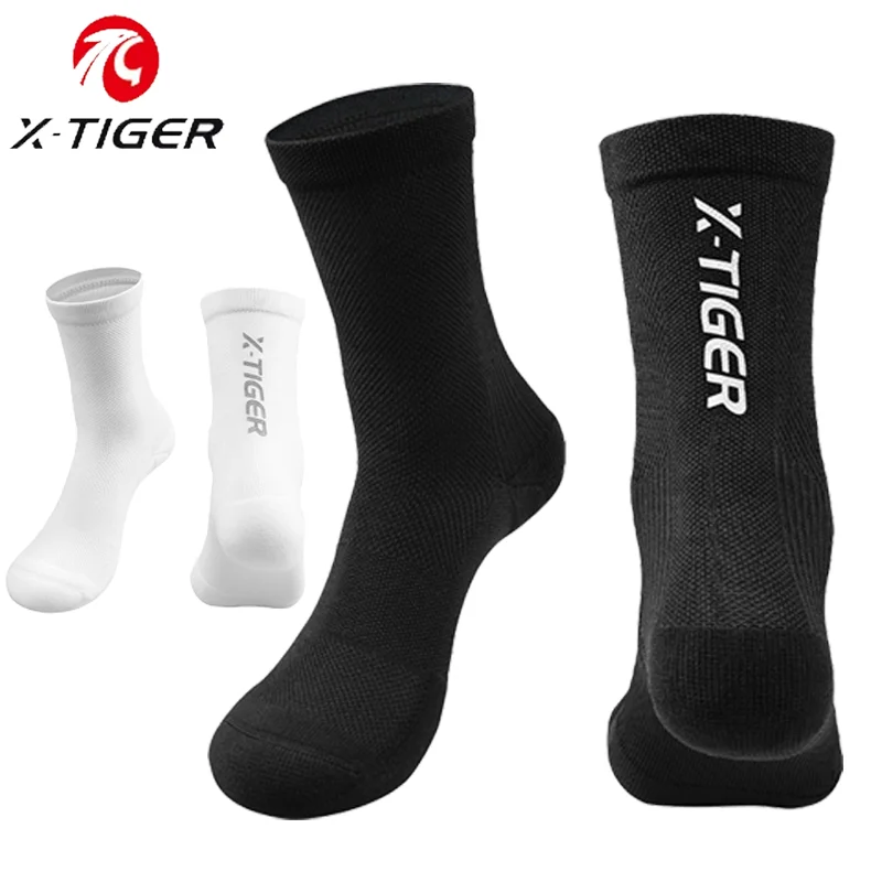 

X-TIGER велосипедные носки мужские MTB спортивные велосипедные носки противоскользящие износостойкие впитывающие пот дышащие бег баскетбол футбол