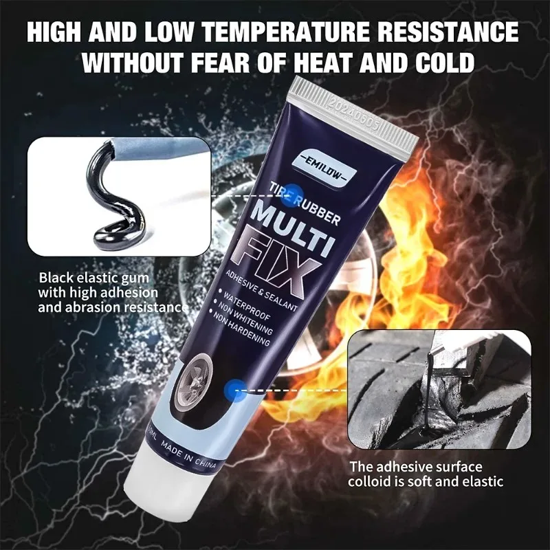 Special Tire Crack Repair Adhesive Car Outer Tire Wall Repair Glue Electric Bicycles Motorcycle Inner Tubes Black Soft Adhesive