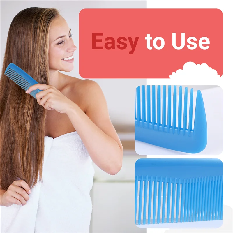 BAAN-12 sztuk kolorowych grzebieni do włosów dla dzieci, kobiet i mężczyzn, kolorowy plastikowy grzebień do drobnych włosów (różowy, żółty, niebieski)