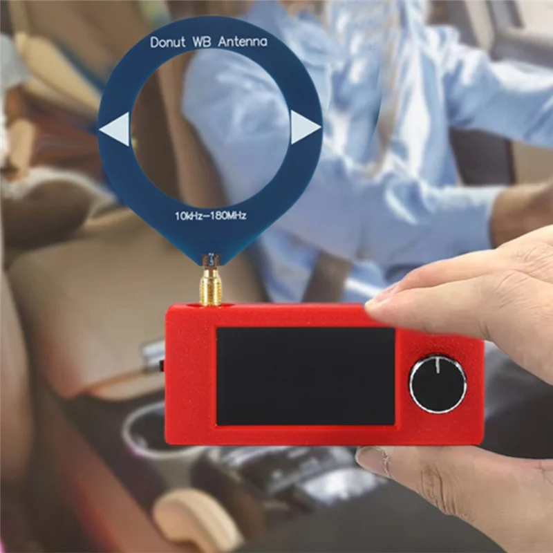 ABSY LSB USB AM FM راديو الجيب 1.9 بوصة IPS شاشة SI4732 راديو صغير 10-180 ميجا هرتز SMA واجهة حلقة هوائي #5