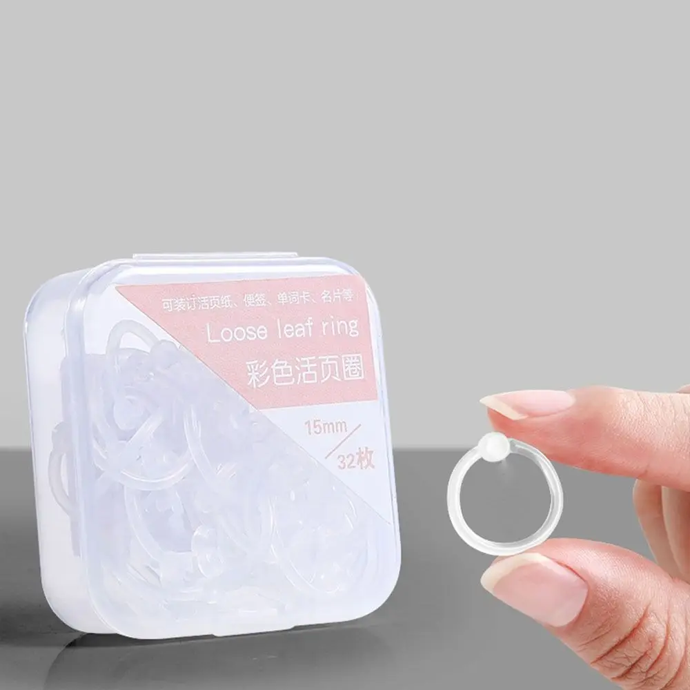 Binder Hoops โน้ตบุ๊คอุปกรณ์สํานักงานโรงเรียน Binding Supplies แหวนวงกลม DIY Binder แหวนหลวมแหวนกระดาษ Binder แหวน