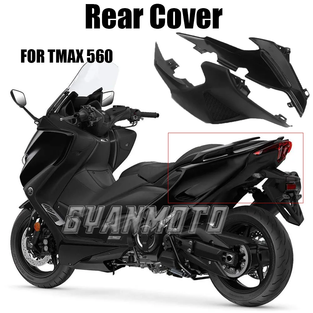 For YAMAHA T-MAX560 TMAX560 2022-Motorcycle Accessories Rear Side Cover Rear Tailgate Side Panel Fairing Carbon fiber/Black Kit