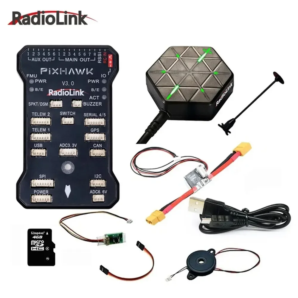 

Radiolink Pixhawk PIX 2.4.8 APM 32 Bit Flight Controller FC with GPS M8N SE100 for RC Drone Quadcopter/6-8 Axis Multirotor