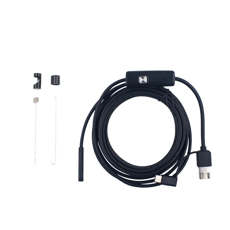 USB Endoscope for OTG Android Phone 7mm 480P Borescope Inspection Snake Camera Waterproof with Soft Cable For PC MacBook