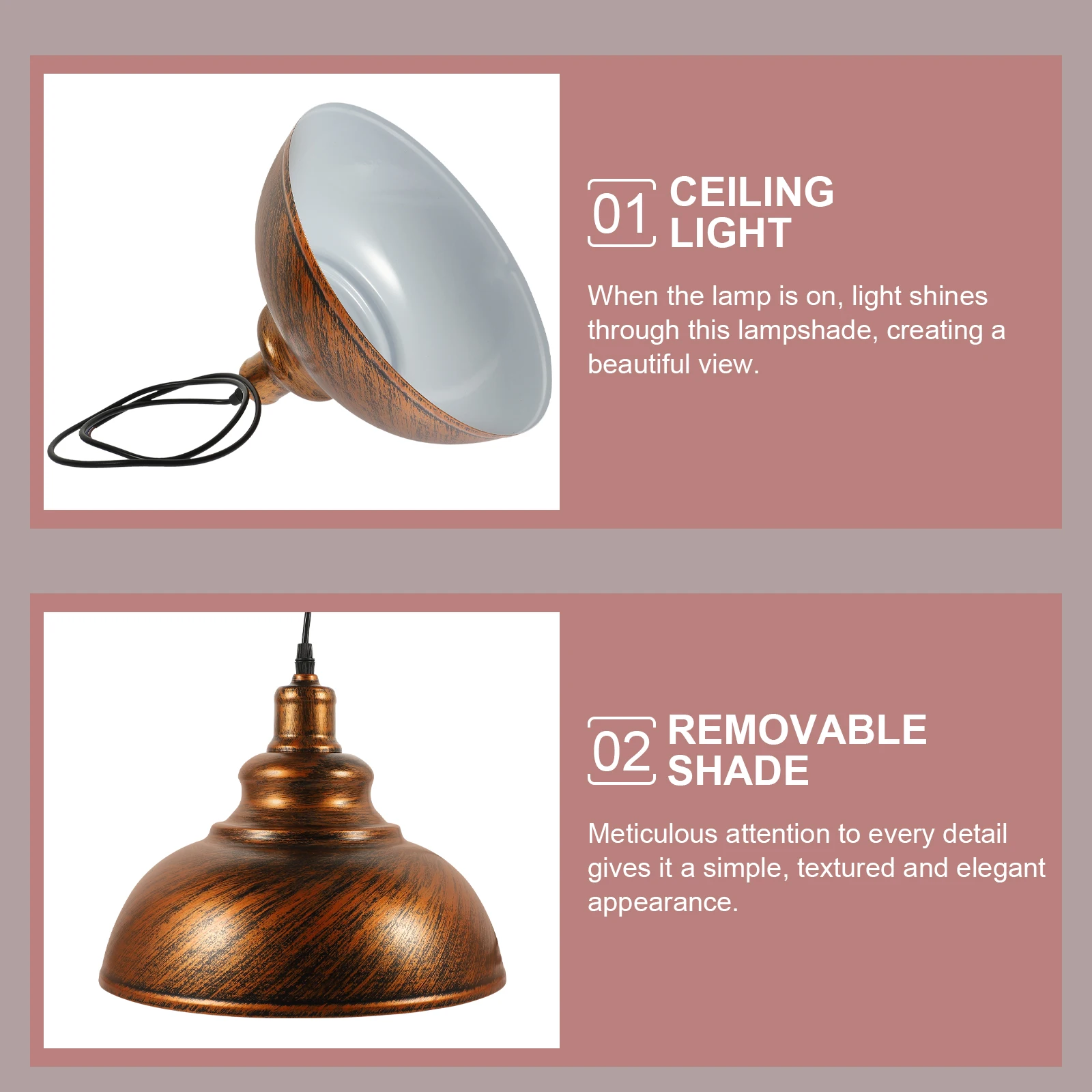 

Vintage ange Ch Lampshade Pendant Light Shade Only Iron Ceiling Bulb Cover Replacement Home Decor Farmhouse Style