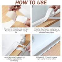 3.2M Bath Caulk Tape Self Adhesive PVC Oil-Proof Kitchen Sink Edge Corner Wall Sticker Waterproof Toilet Sealing Strip Tape 2