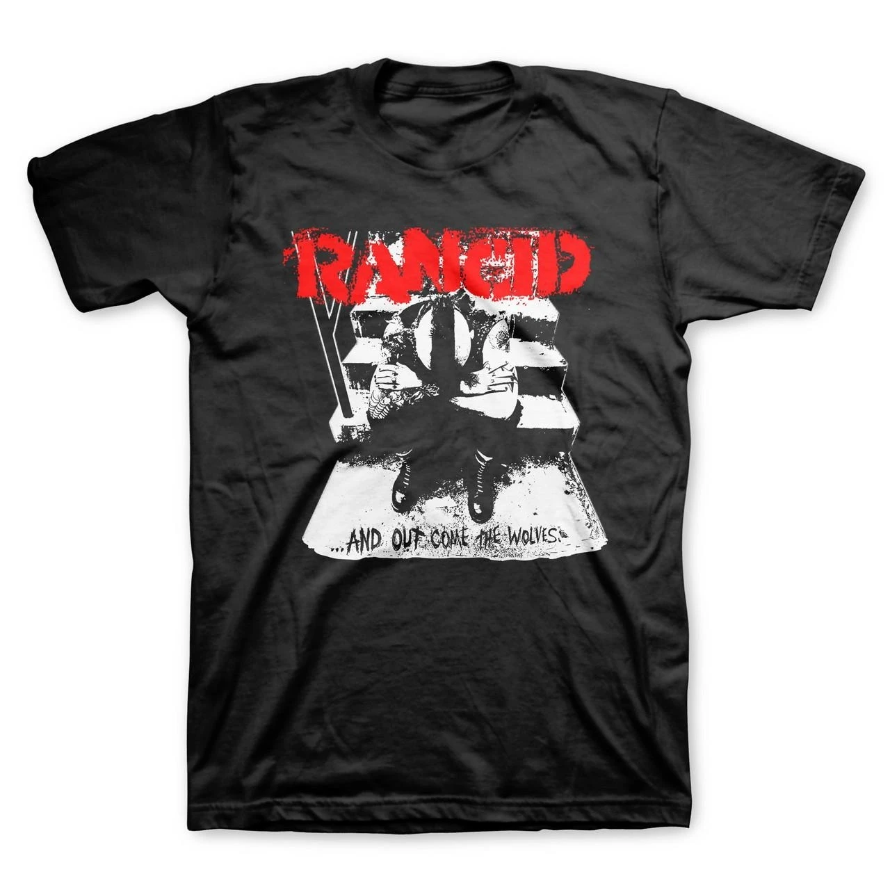 

Unisex Rancid And Out Come The Wolves T Shirt Loose Breathable Casual Summer Streetwear Tops