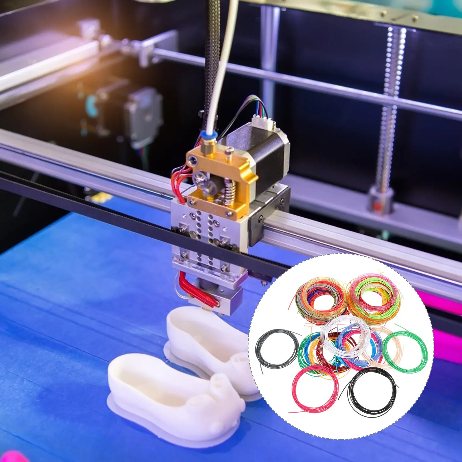 

40 рулонов филамента для 3D-принтера: плавная печать, минимальное деформирование, высокая чистота, прочный материал, профессиональные принадлежности для 3D-печати
