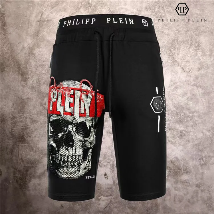 Philip Plein 남녀공용 스포츠 용수철, 개성 있는 클래식 레트로 패션, 여름 캐주얼 반바지, 야외 파티 비치, 2024 신상 트렌드