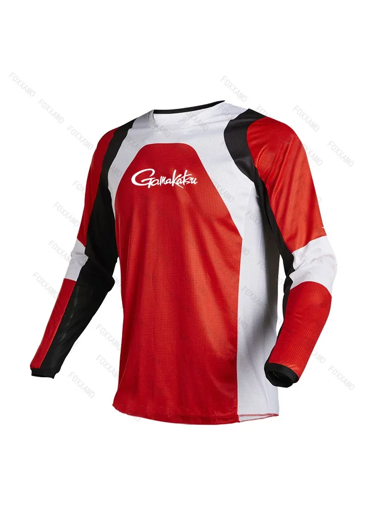 

Gamakatsu 2025 New Long Sleeve Fishing Clothes Outdoor Sprots Sunscreen Breathable Ultrathin Summer Anti-UV Fishing Shirt