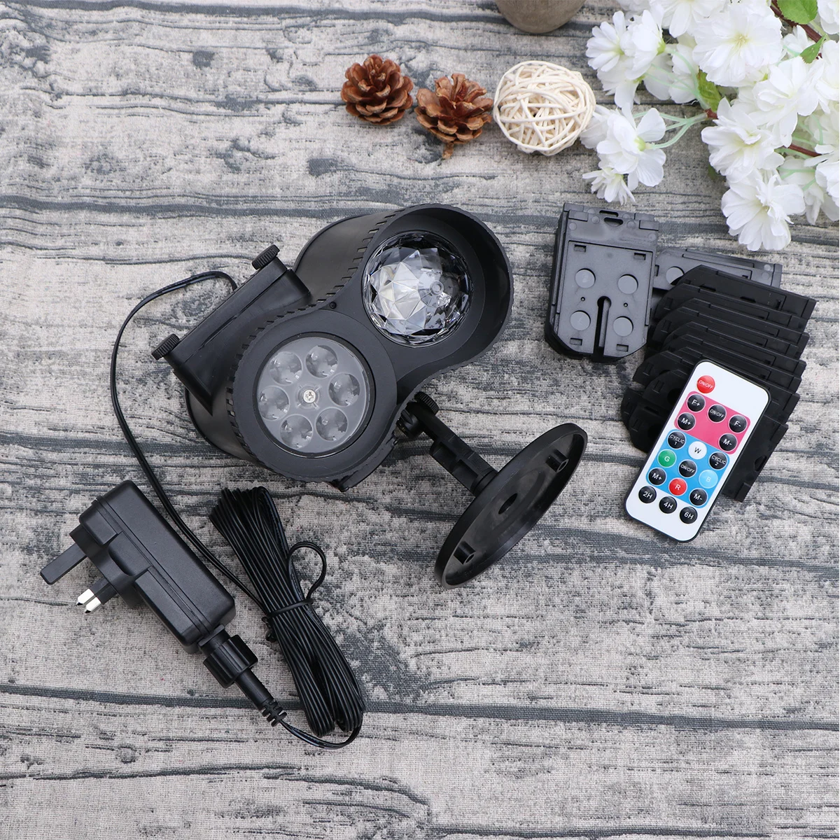 مقاوم للماء تتحرك كشاف ضوئي LED عيد الميلاد الملونة 20 أنماط 6 حفرة عدسة أضواء خارجية عطلة حديقة الهالوين #2