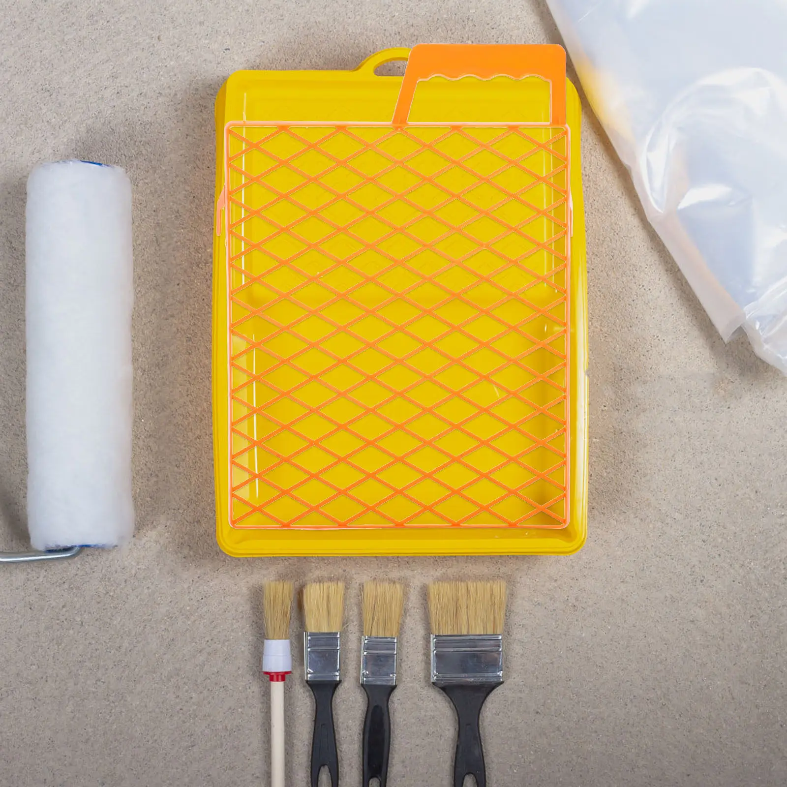 

Heavy Duty Plastic Paint Tray Grid Bucket Roller Grid Versatile Use DIY Painting Projects Home Renovation Oil Paint Screen