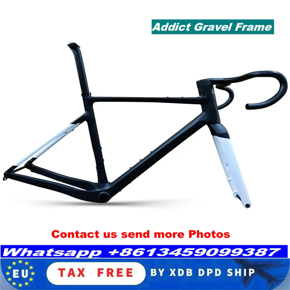 2024 T1000 Addict Carbon Gravel Frames Disc Brake Bike Road Bicycle Frameset DPD