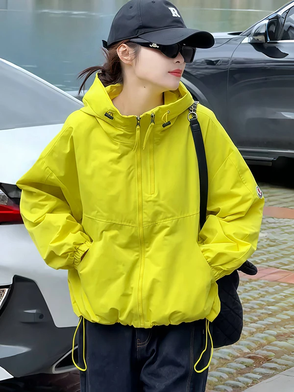 

Premium Feel Short Hooded Jacket Women's Loose Slimming Spring 2026 New Style Thin Top Thin Outerwear Casual Fashion