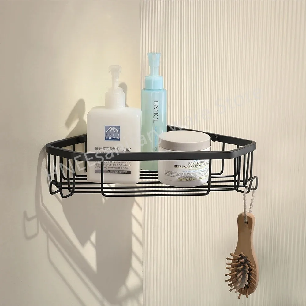 High Quality Toilet Storage Rack Bathroom Shelf Corner Shelf Shower Wall Mounted Bracket Bathroom Accessory Shampoo Organizer
