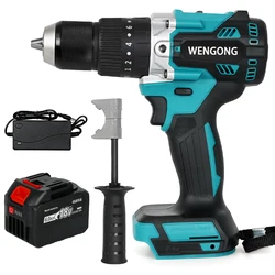 13mm 18v Brushless Electric Drill Cordless Impact Drill Screwdriver 150NM 20 Torque Li-Ion Battery Power Tool For Makita Battery