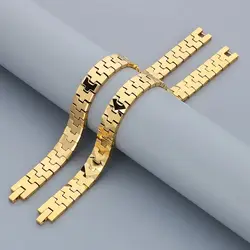 HAOYI Men's Stainless Steel Bracelet Watch Link Design 21cm Length Multicolor Unique Meaningful Husband Gift