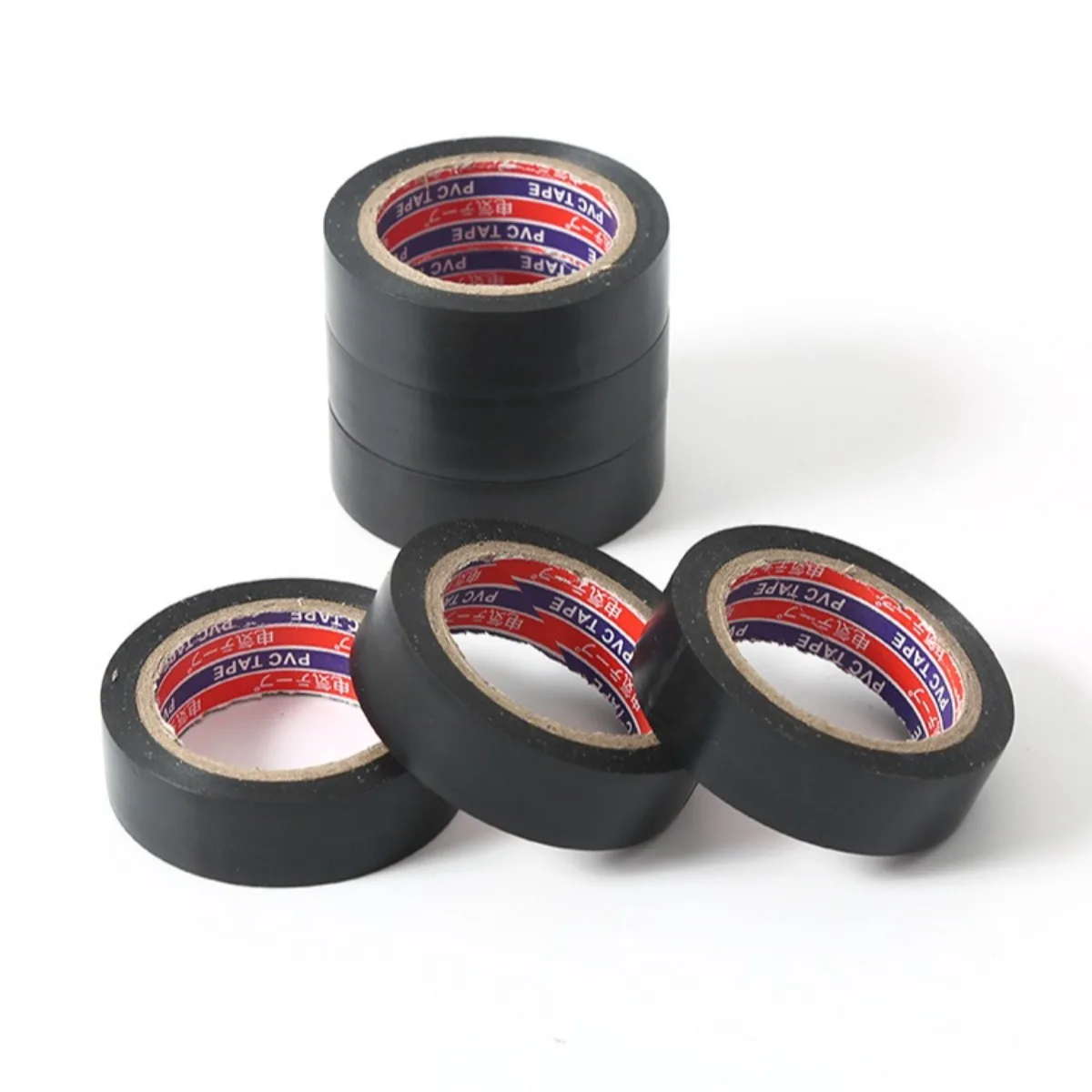 Electrical Insulating Tape PVC Heat Resistant Waterproof Self Adhesive Tape for Wire Protection Home Improvement Resilient Tape
