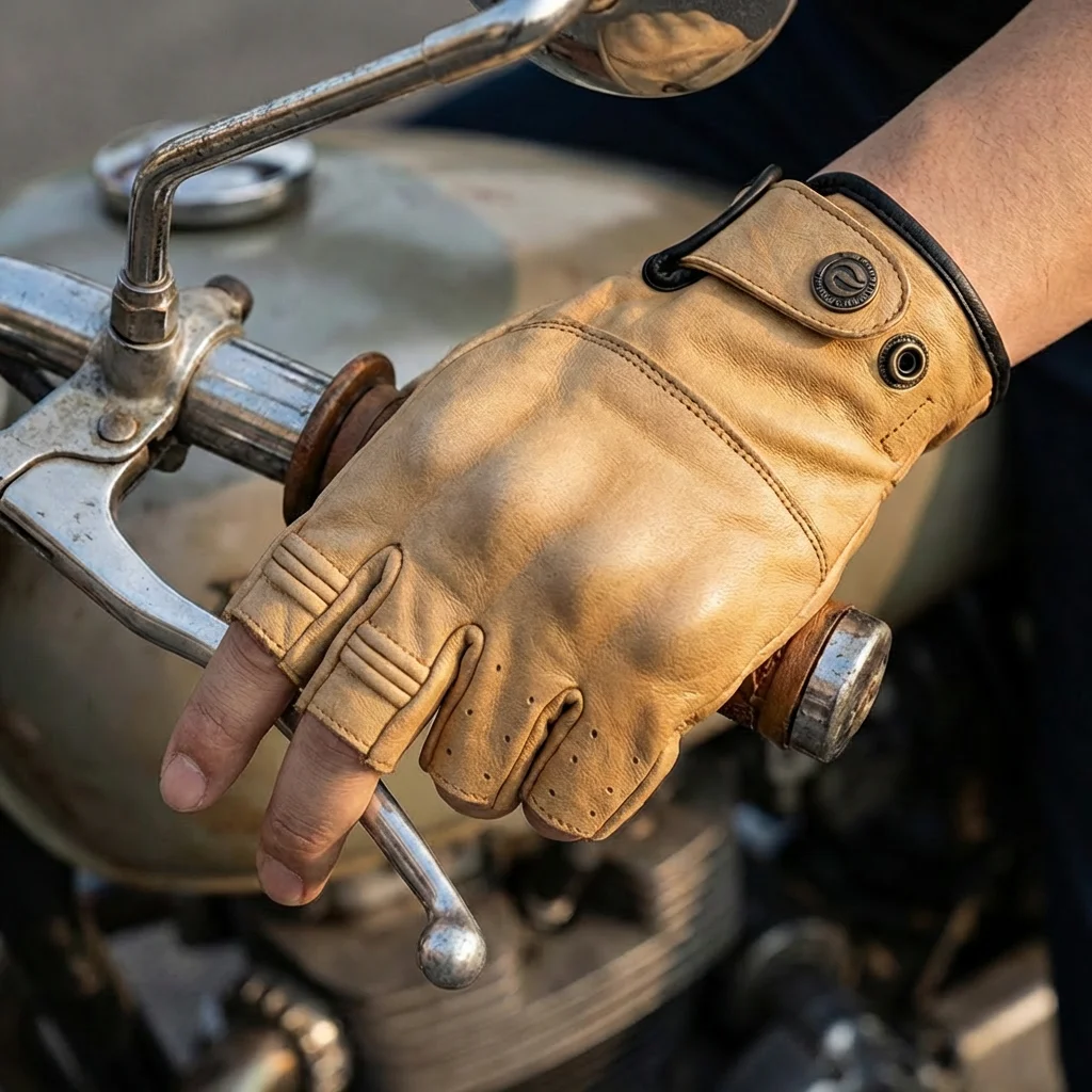 

Мотоциклетные перчатки SKF из козьей кожи, дышащие перчатки для мотокросса, защитные перчатки с ПВХ-покрытием, мотоциклетные перчатки без пальцев, противоскользящие.