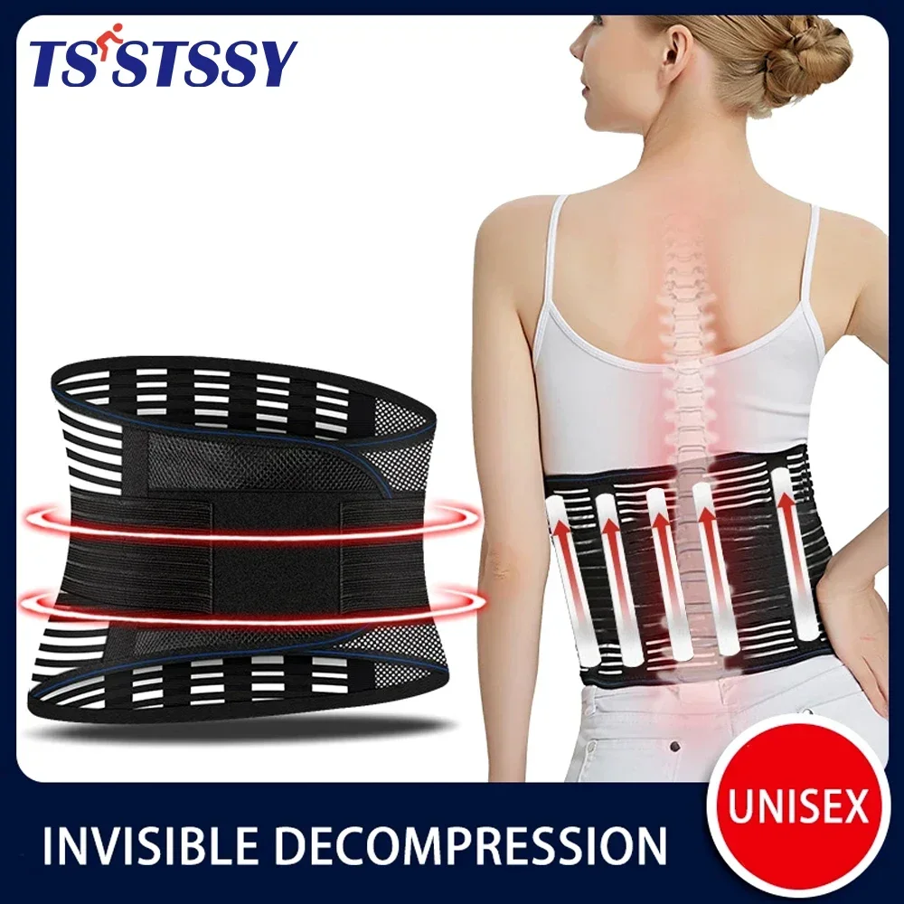 Lightweight Back Support Belt for Men & Women Backache, Weight Lifting Back Brace, Relief From Sciatica,Herniated Disc,Scoliosis