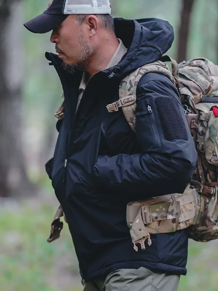 

2.0 Upgrades Tactical Jacket Men Outdoor Hiking Windproof Warm Hooded Windbreaker Coat Camo Cotton Clothes Winter Jackets Male