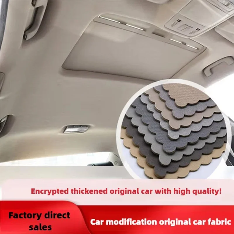 Car Roof Fabric with Foam Back Headliner Material Auto Ceiling Trim Fabrics Repair Upholstery Interior DIY Sewing Material Cloth