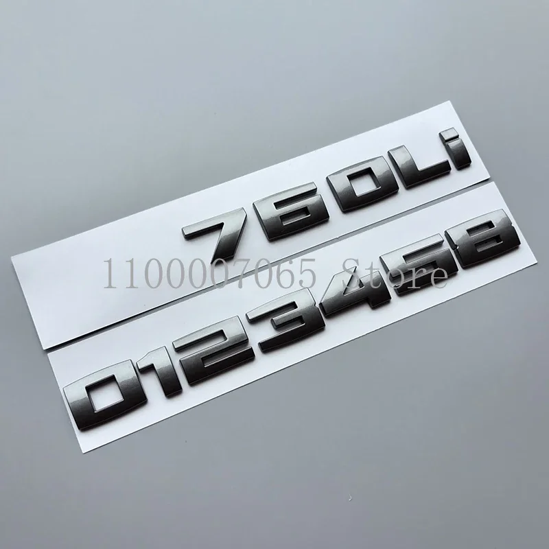 Glossy Steel Grey M Series ABS bond Letters Car Emblem Sticker for M140i M240i M320i M340i M530i M135i M540i M550i M540Li M760Li