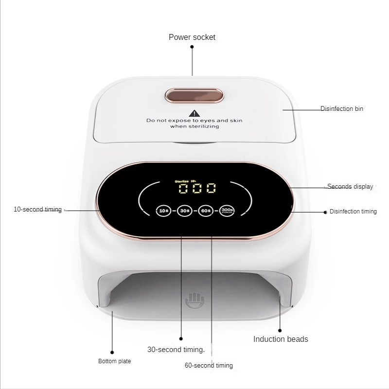 Disinfecting Nail Lamp 148W High-Efficiency Sterilization LED Quick-Drying Nail Baking Lamp UV Curing Lamp