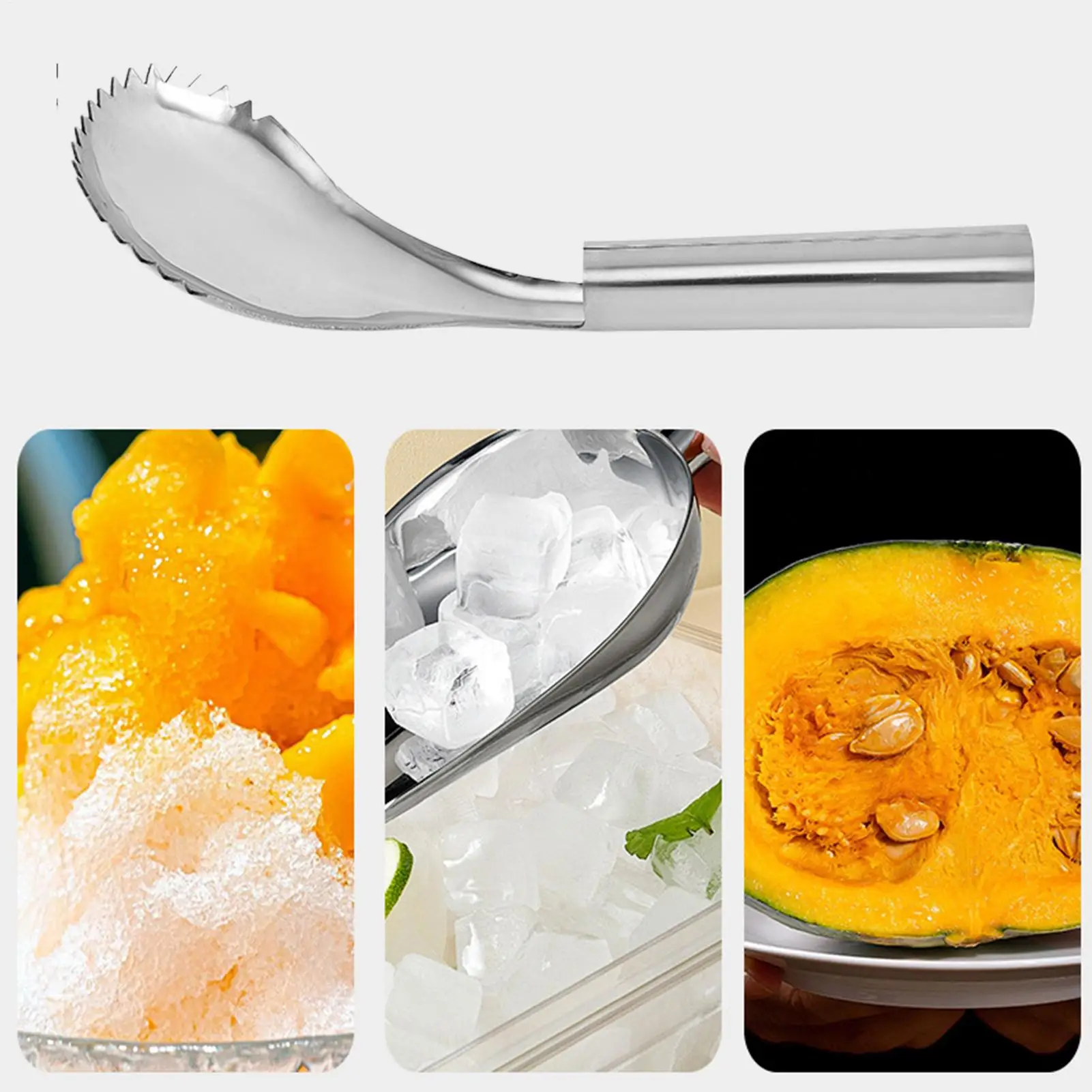 1PC Pumpkin Scooper Stainless Steel Corer Tool Manual Core Remover Kitchen Gadget Pumpkin Pulp Scooper Fruit Core Removing view 6