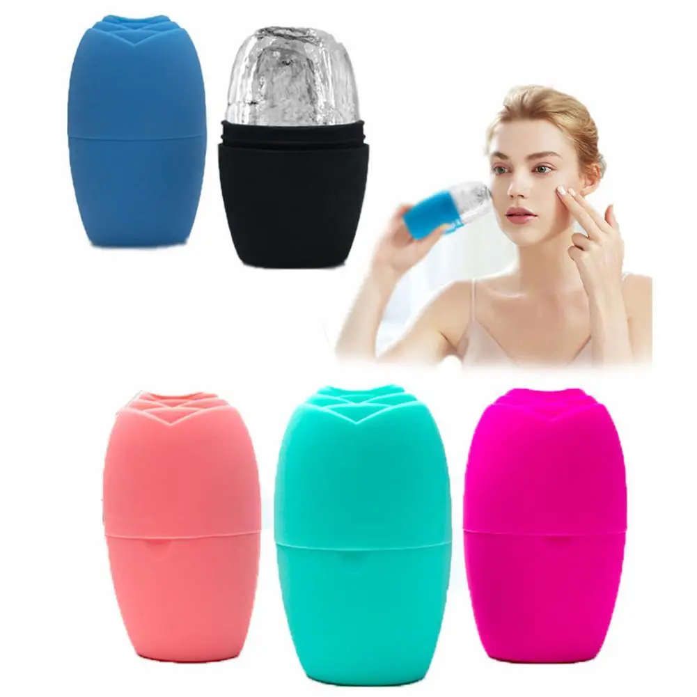 Silicone Ice Cube Massager Face Ice Roller Mold Reusable Beauty Care Reduce Lifting Facial Face Skin Contouring Tool Acne C E4J3