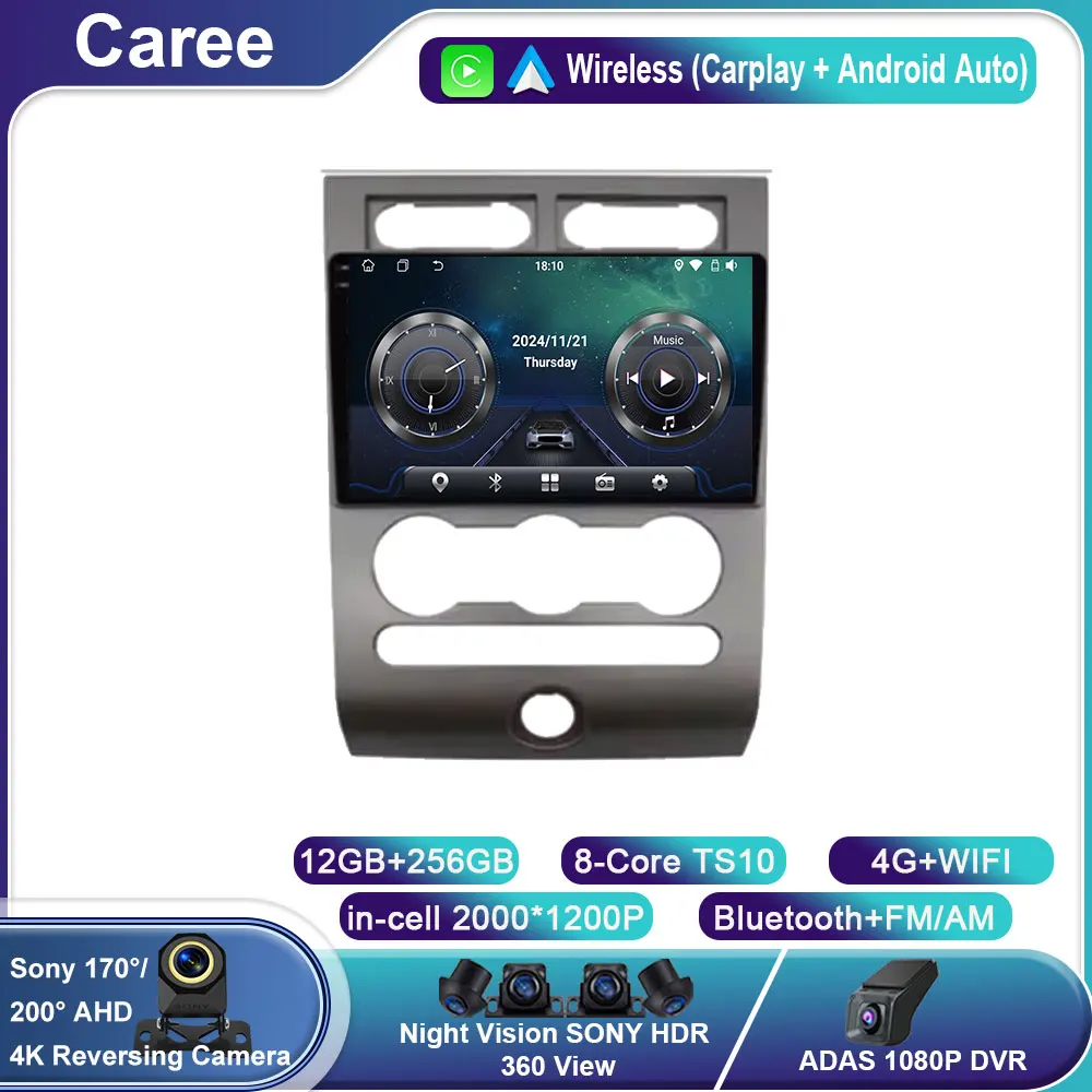 

For Ford Expedition 3 2006 - 2017 Car Radio Multimedia Video Player Navigation GPS WIFI 4G Android Auto QLED BT No 2Din Din DVD