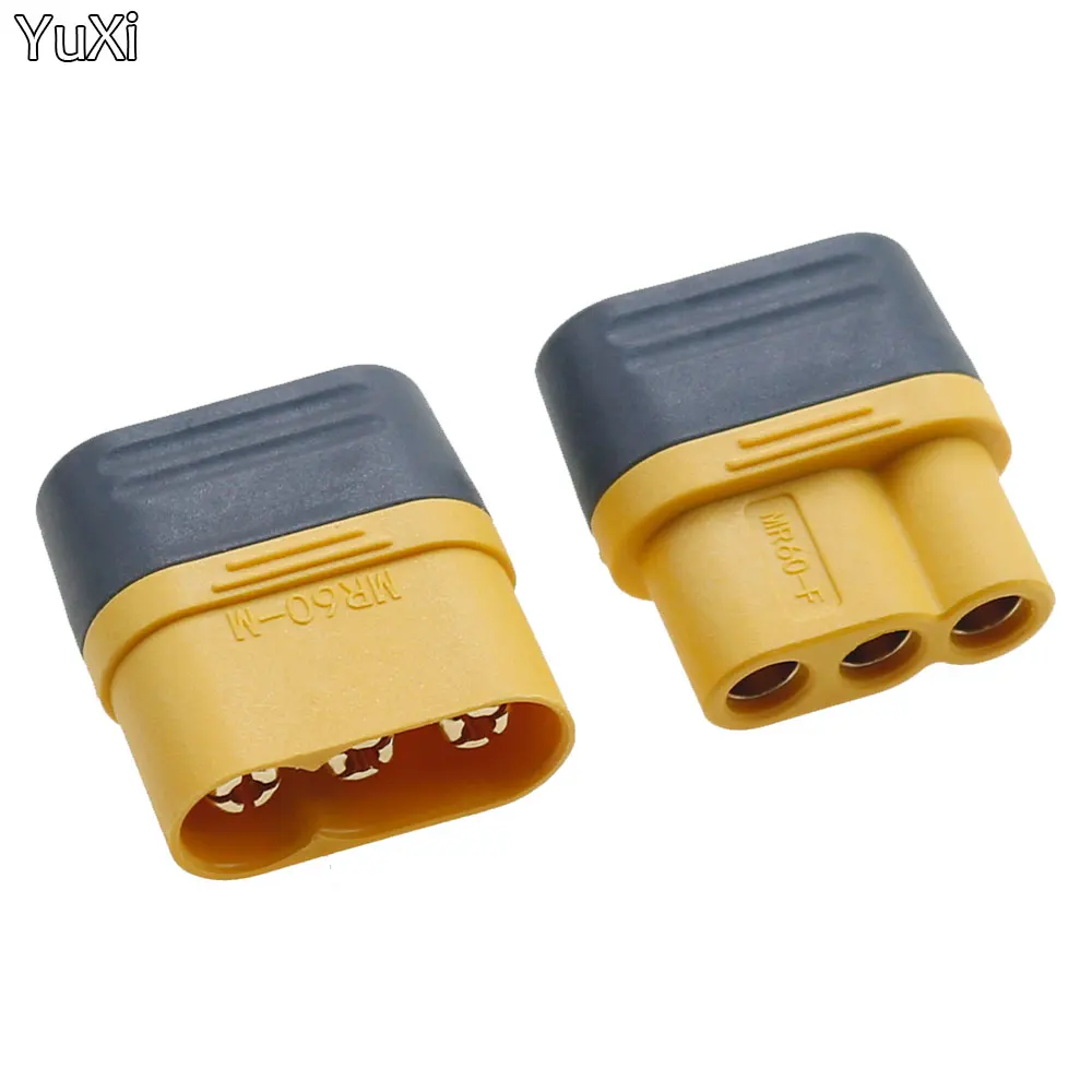 2/5/10 Pair MR60 Male Female Plug With Protector Sheathed Cover 3.5mm 3 core Connector T Type plug Connector