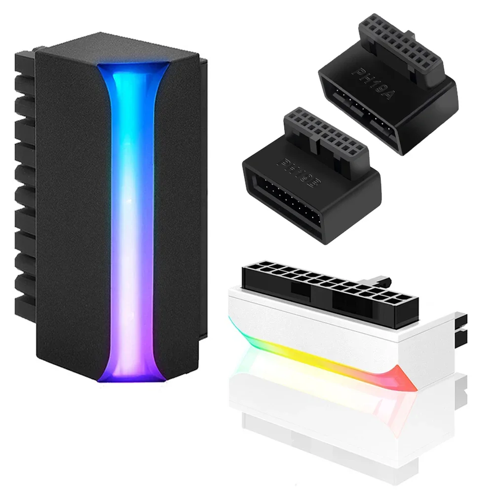 

Адаптер разъема материнской платы компьютера USB 3,0 19P/20P, 90-градусный конвертер для настольного компьютера, аксессуары для настольного компьютера