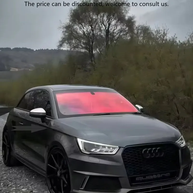 

85%VLT Red Chameleon Window Tint Glass Sticker Sun Shade Film Car UV Protector Foils Bule Window Film Pink Film
