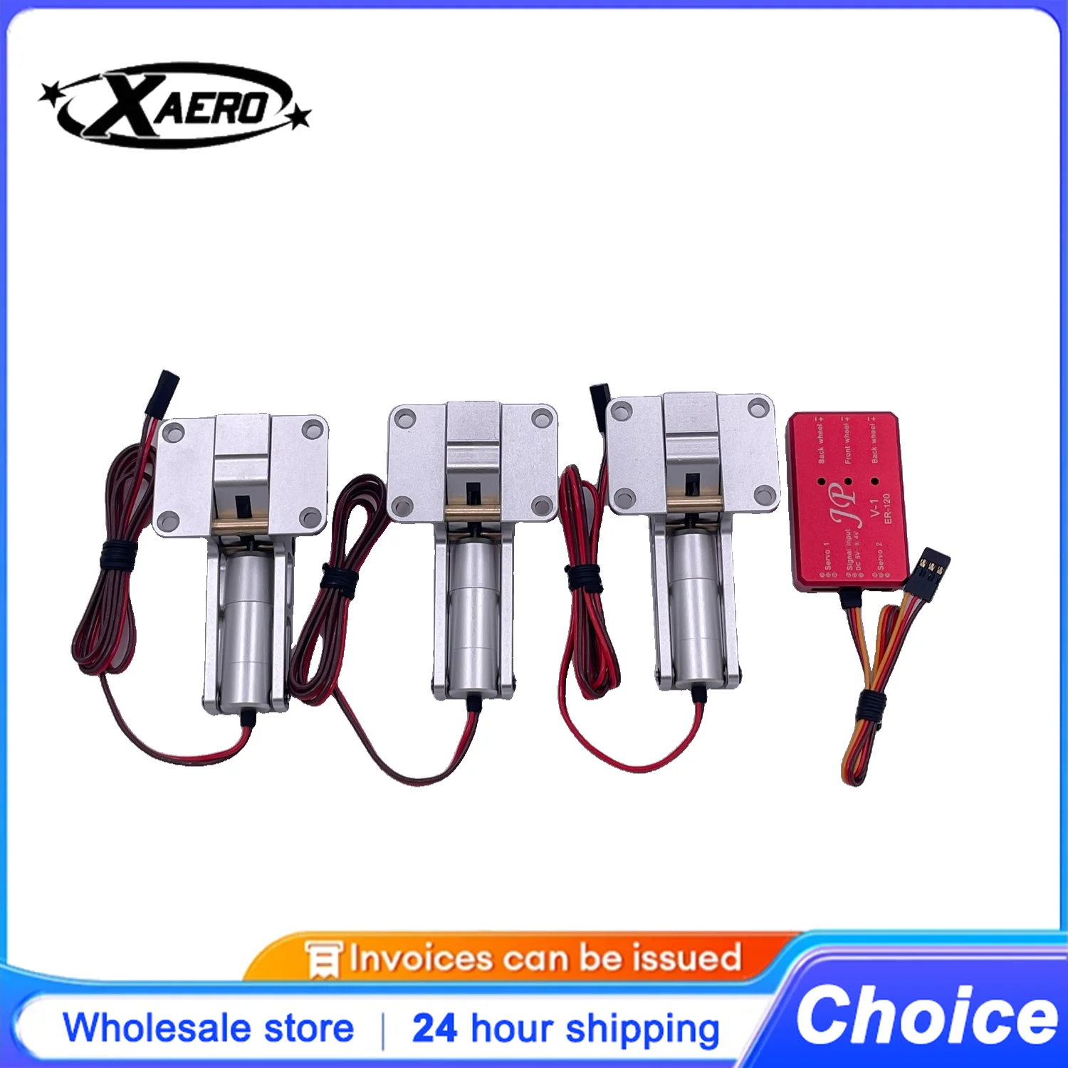 

XAERO ER120 Retractable Landing Gear for RC Jet, Heavy-Duty Aluminum Undercarriage with 90° Folding, 1/5-1/6 Scale Turbine Model