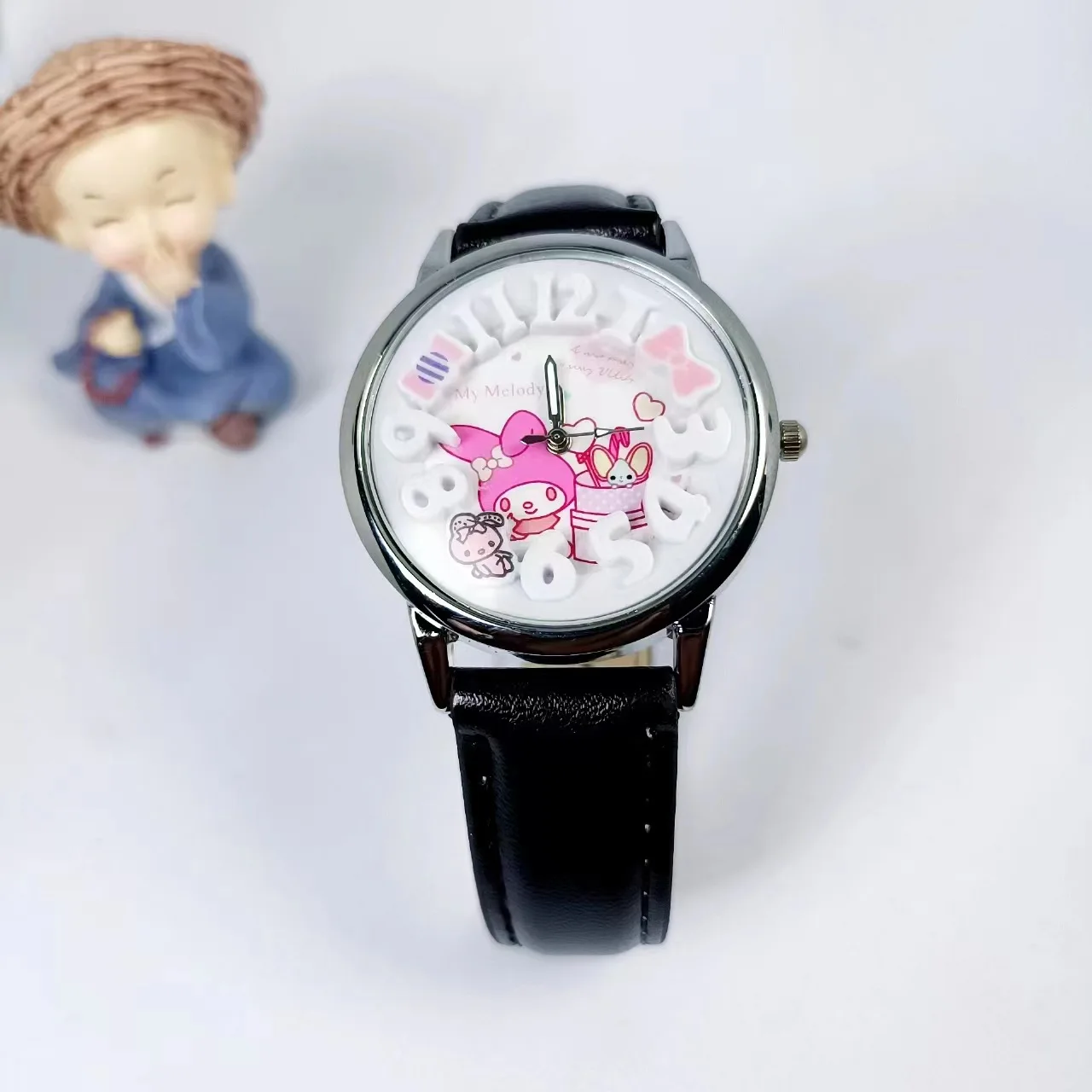 MINISO Hello Kitty Cartoon Children\'s Watch 3D Stereoscopic Screen waterproof  Children Wrist Watch girl Christmas Gift