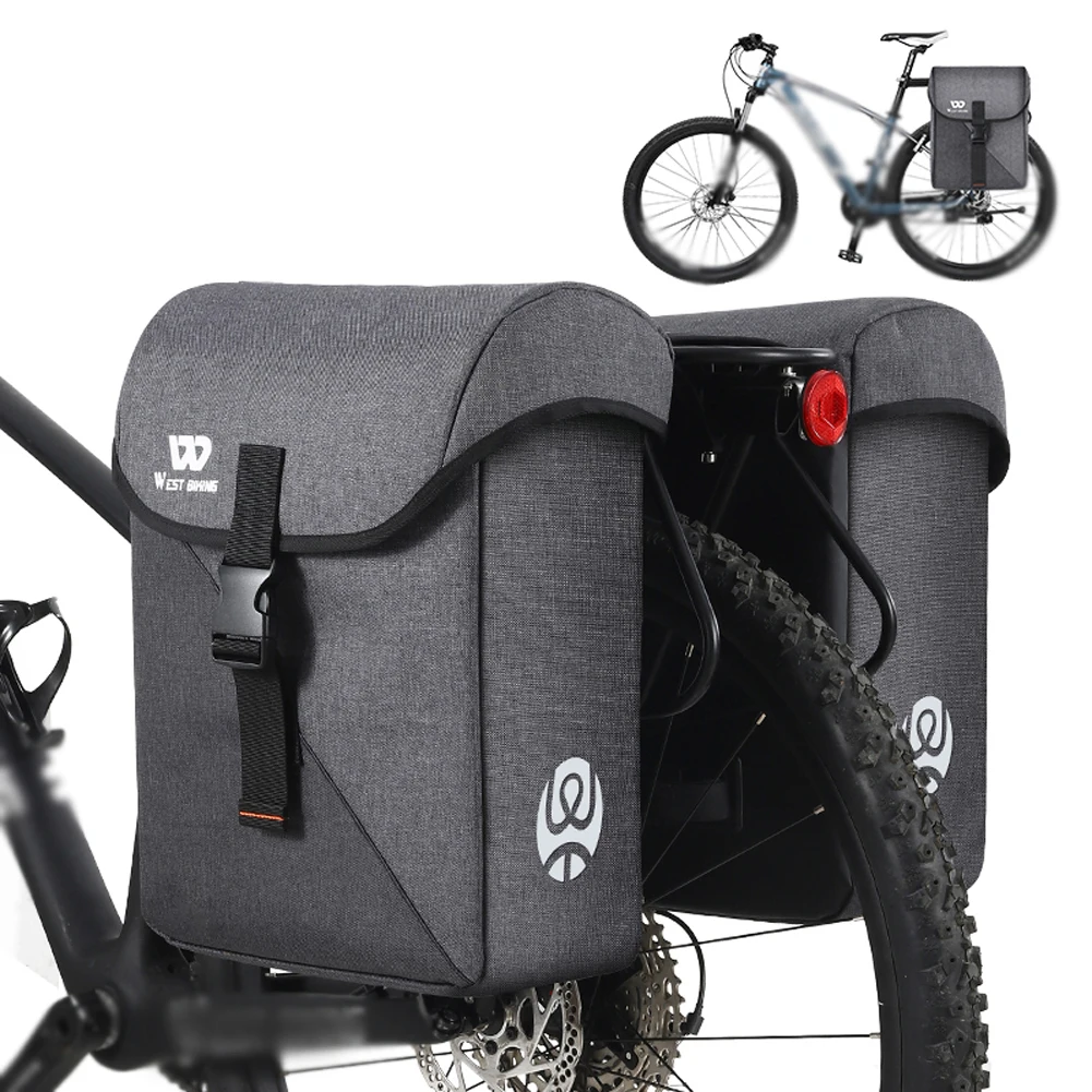 

35L Large Capacity Bike Double Bag Rear Seats Bicycle Luggage Carriers Bags Utility Riding Accessory Bag