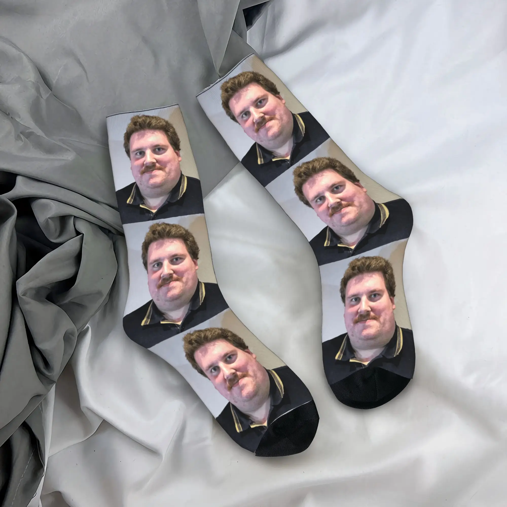 Drachenlord Poster Rainer Winkler The Superstar Original Socken Herren Warme weiche Socken Frühlingsgrafik Anti-Rutsch-Socken