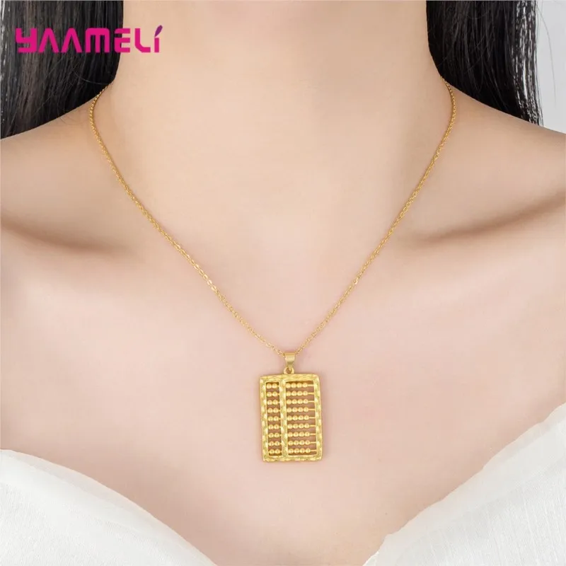 925 Sterling Silver Trendy Statement Necklace Pendant For Women Girls Best Friend Gifts Fashion Jewelry Wholesale
