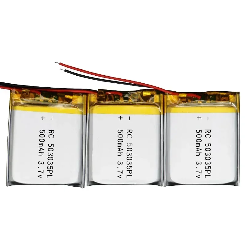 503035 3.7V 500mAh Lithium Polymer Battery Li po ion Lipo Rechargeable Batteries for MP3 GPS DVD Navigationtion