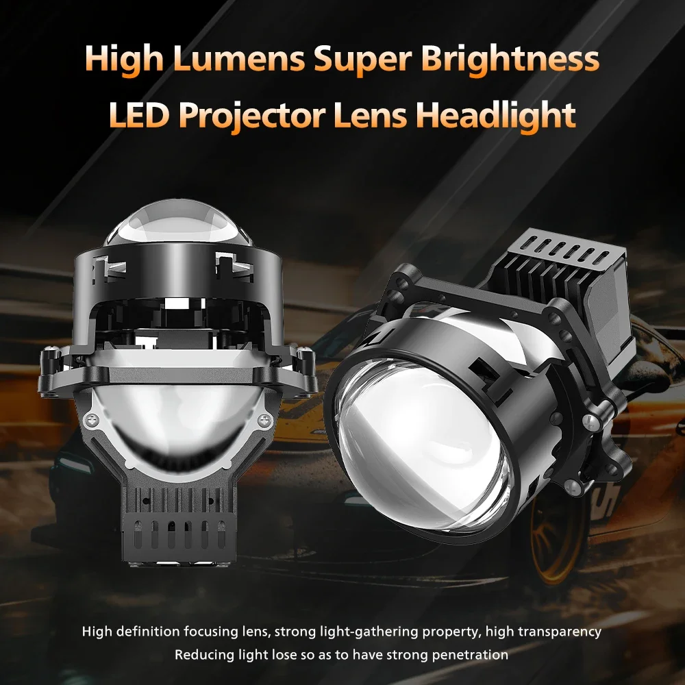 Aurora 6000K 7000K Mini Projector Lens Headlight for Car Motorcycle Headlamps Bi Led Projector Lens 3.0 Laser Headlights